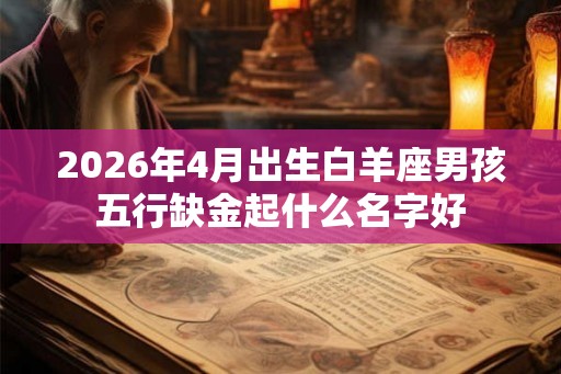 2026年4月出生白羊座男孩五行缺金起什么名字好