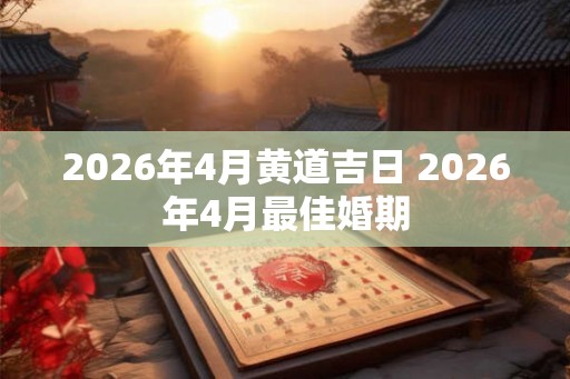 2026年4月黄道吉日 2026年4月最佳婚期