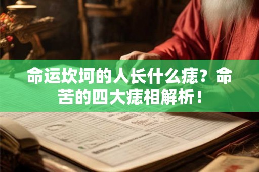 命运坎坷的人长什么痣？命苦的四大痣相解析！