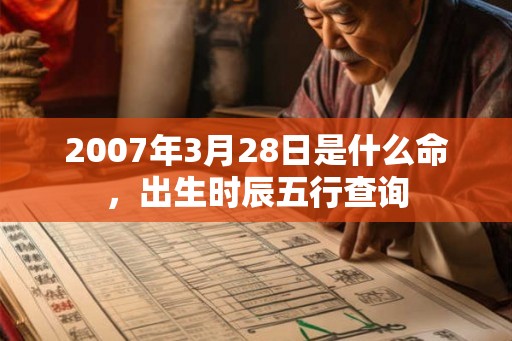 2007年3月28日是什么命,出生时辰五行查询 2007年3月28日是什么命,出生时辰五行查询