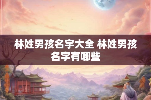林姓男孩名字大全 林姓男孩名字有哪些