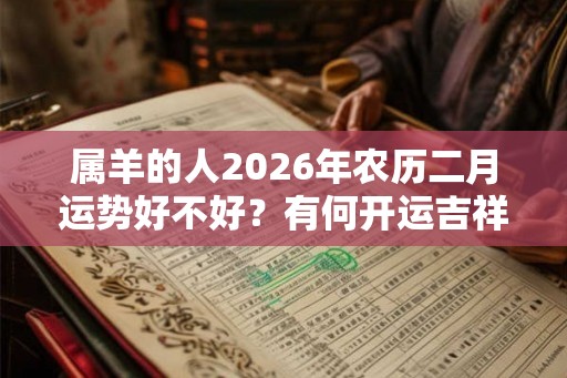 属羊的人2026年农历二月运势好不好？有何开运吉祥物？