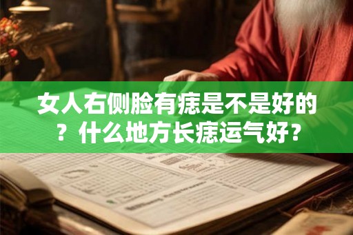 女人右侧脸有痣是不是好的？什么地方长痣运气好？