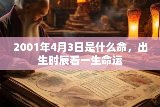 2001年4月3日是什么命，出生时辰看一生命运