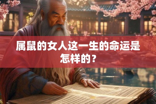 属鼠的女人这一生的命运是怎样的？