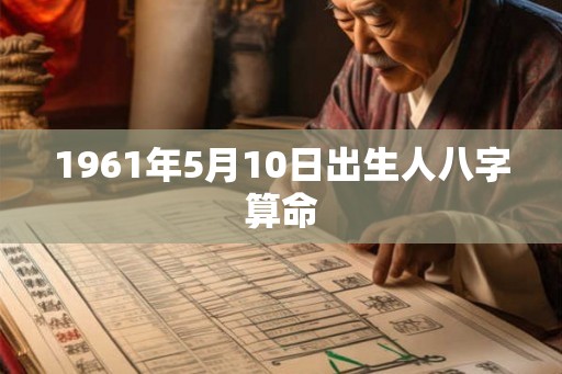 1961年5月10日出生人八字算命