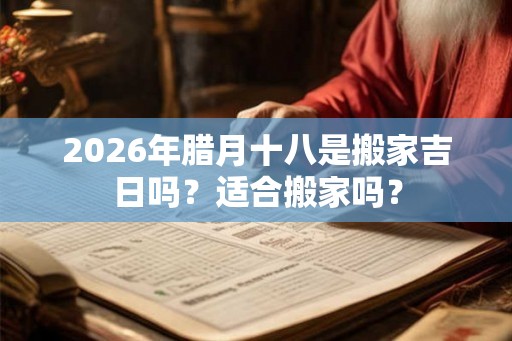 2026年腊月十八是搬家吉日吗?适合搬家吗? 2026年腊月十八是搬家吉日吗?适合搬家吗?