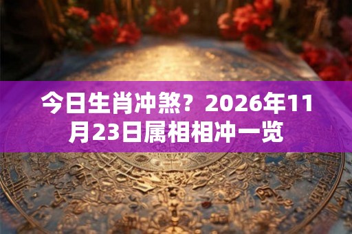 今日生肖冲煞？2026年11月23日属相相冲一览