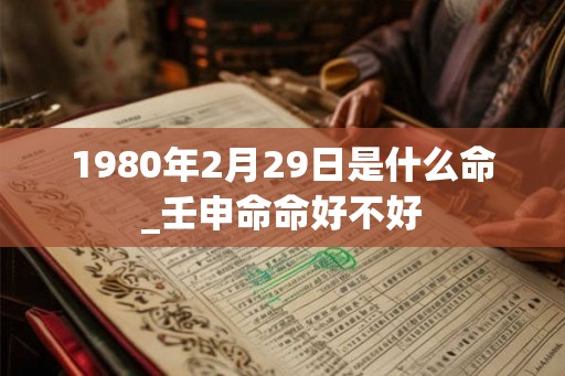 1980年2月29日是什么命_壬申命命好不好