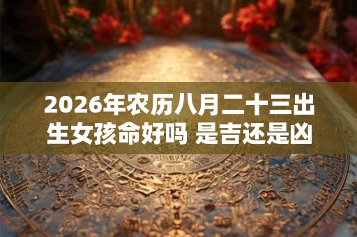 2026年农历八月二十三出生女孩命好吗 是吉还是凶