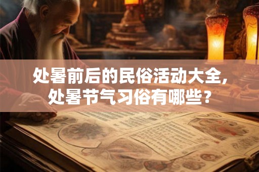 处暑前后的民俗活动大全,处暑节气习俗有哪些？