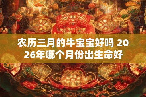 农历三月的牛宝宝好吗 2026年哪个月份出生命好