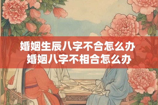 婚姻生辰八字不合怎么办 婚姻八字不相合怎么办