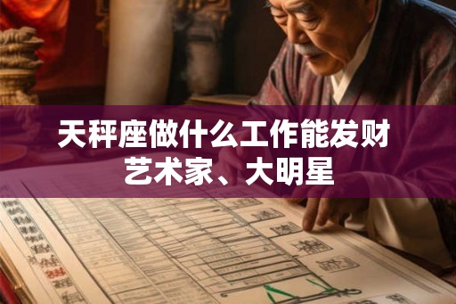 天秤座做什么工作能发财 艺术家、大明星