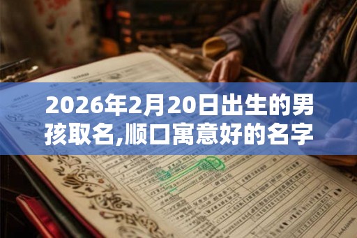 2026年2月20日出生的男孩取名,顺口寓意好的名字