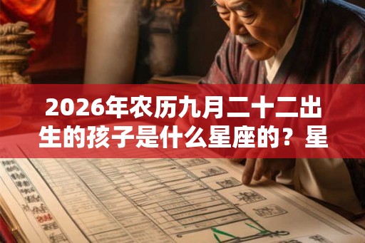 2026年农历九月二十二出生的孩子是什么星座的？星座解析大全