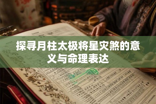 探寻月柱太极将星灾煞的意义与命理表达