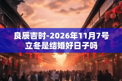 良辰吉时-2026年11月7号立冬是结婚好日子吗