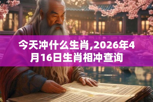 今天冲什么生肖,2026年4月16日生肖相冲查询