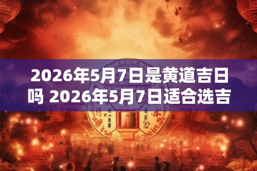 2026年5月7日是黄道吉日吗 2026年5月7日适合选吉日吗