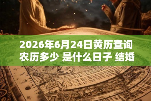 2026年6月24日黄历查询 农历多少 是什么日子 结婚吉时