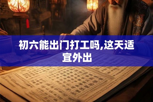 初六能出门打工吗,这天适宜外出