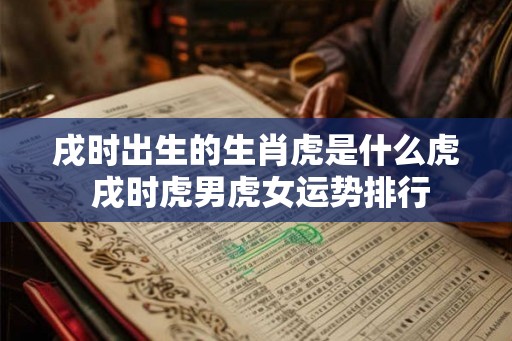 戌时出生的生肖虎是什么虎 戌时虎男虎女运势排行
