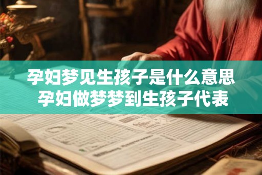 孕妇梦见生孩子是什么意思 孕妇做梦梦到生孩子代表什么