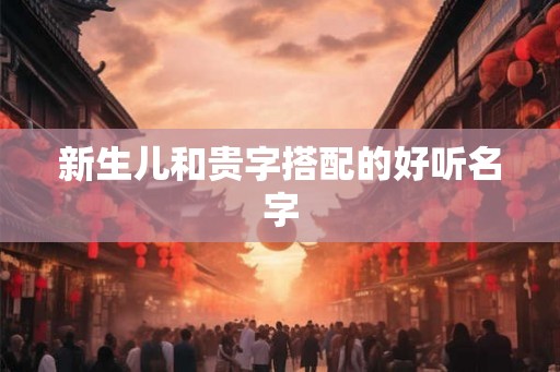 新生儿和贵字搭配的好听名字