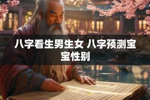 八字看生男生女 八字预测宝宝性别