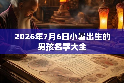 2026年7月6日小暑出生的男孩名字大全
