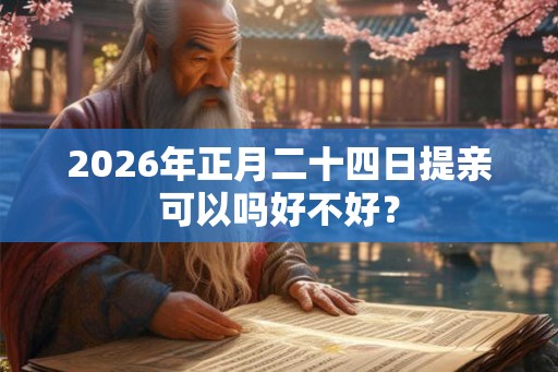 2026年正月二十四日提亲可以吗好不好? 2026年正月二十四日提亲可以吗好不好?