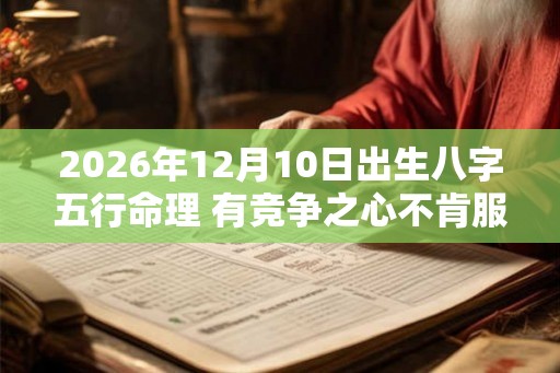 2026年12月10日出生八字五行命理 有竞争之心不肯服输
