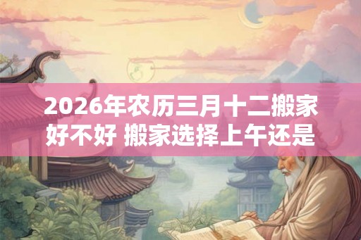 2026年农历三月十二搬家好不好 搬家选择上午还是下午 2026年农历三月十二搬家好不好 搬家选择上午还是下午