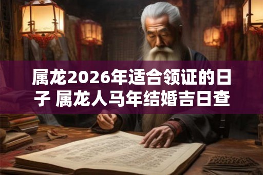 属龙2026年适合领证的日子 属龙人马年结婚吉日查询