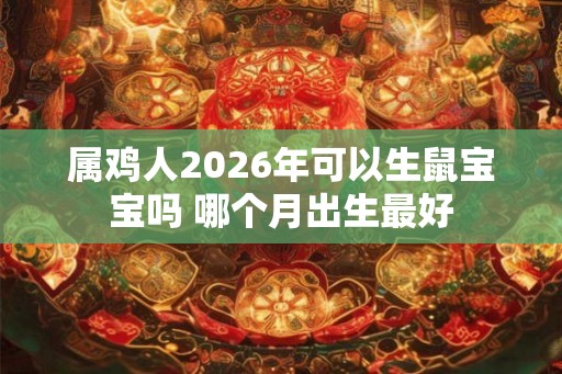 属鸡人2026年可以生鼠宝宝吗 哪个月出生最好