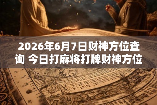 2026年6月7日财神方位查询 今日打麻将打牌财神方位 2026年6月7日财神方位查询 今日打麻将打牌财神方位