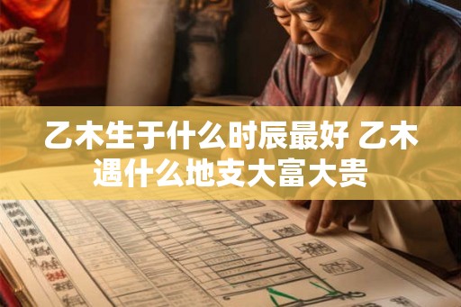 乙木生于什么时辰最好 乙木遇什么地支大富大贵