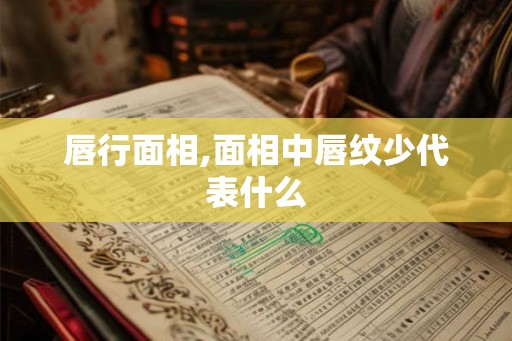 唇行面相,面相中唇纹少代表什么