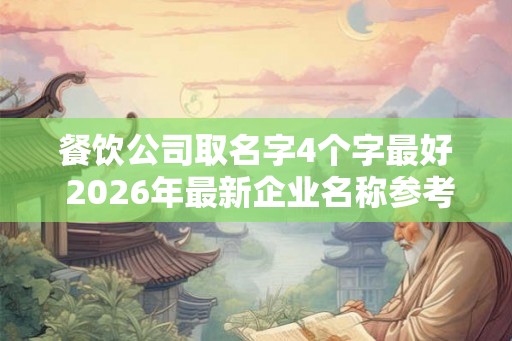 餐饮公司取名字4个字最好 2026年最新企业名称参考