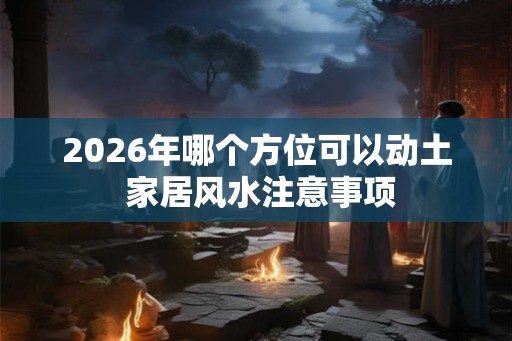 2026年哪个方位可以动土 家居风水注意事项