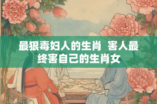 最狠毒妇人的生肖  害人最终害自己的生肖女