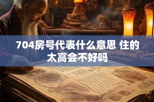 704房号代表什么意思 住的太高会不好吗