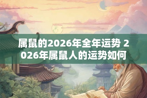 属鼠的2026年全年运势 2026年属鼠人的运势如何