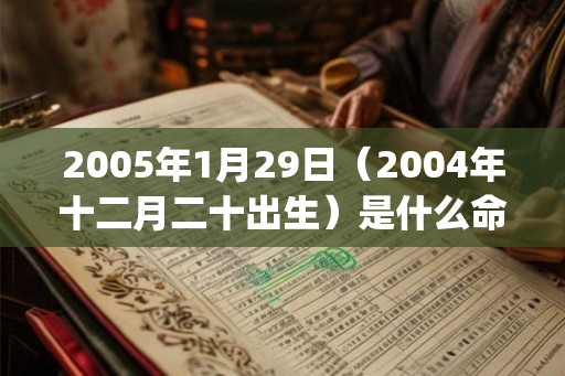 2005年1月29日（2004年十二月二十出生）是什么命_命运如何