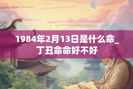 1984年2月13日是什么命_丁丑命命好不好