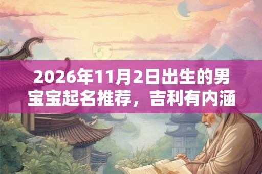 2026年11月2日出生的男宝宝起名推荐，吉利有内涵的名字