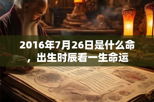 2016年7月26日是什么命,出生时辰看一生命运 2016年7月26日是什么命,出生时辰看一生命运