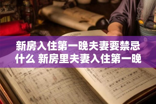 新房入住第一晚夫妻要禁忌什么 新房里夫妻入住第一晚要注意什么 新房入住第一晚夫妻要禁忌什么 新房里夫妻入住第一晚要注意什么