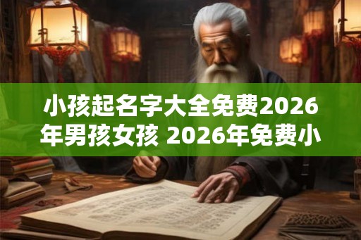 小孩起名字大全免费2026年男孩女孩 2026年免费小孩起名大全 小孩起名字大全免费2026年男孩女孩 2026年免费小孩起名大全